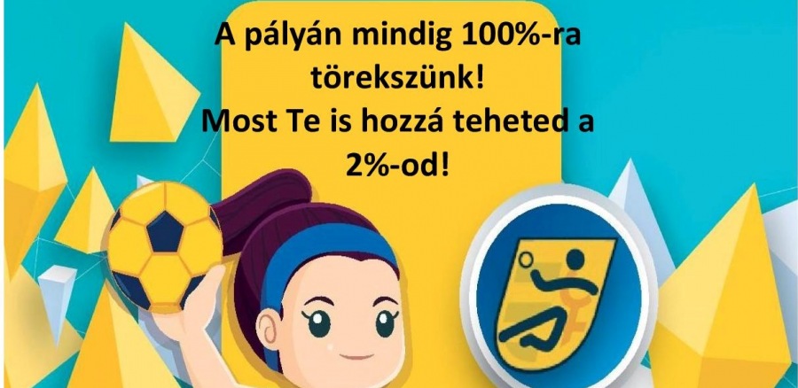 Idén is adott a lehetőség, hogy adónk két százalékával támogassuk klubunk utánpótlásbázisát