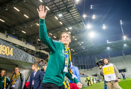 Találkozhattunk példaképeinkkel - közös kép a Győri Audi ETO KC csapatával